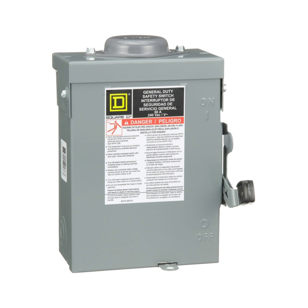Interruptor de Seguridad Square D 3 Polos 60A NEMA 3R DU322RB