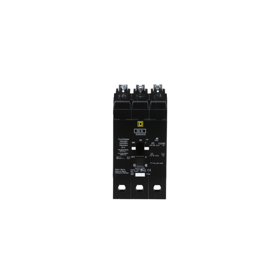 Interruptor Atornillable Marco E-3P Schneider Electric 30A 480 Vca EDB34030 - imagen 2