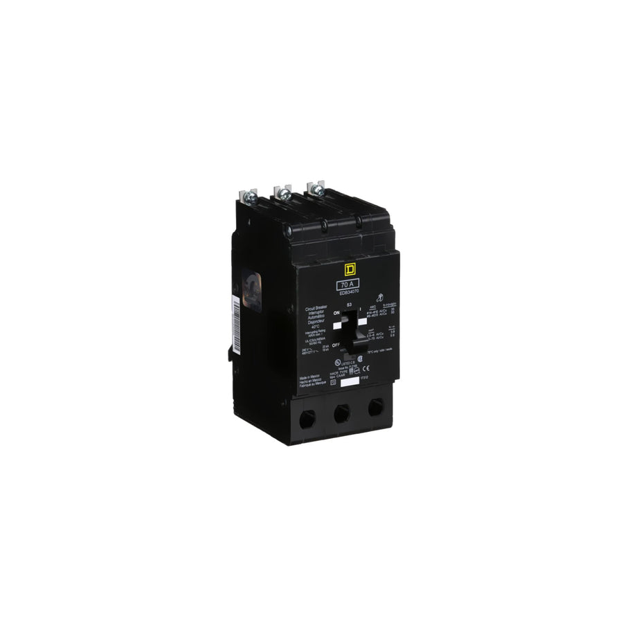 Interruptor Atornillable Marco E-3P Schneider Electric 70A 480 Vca EDB34070