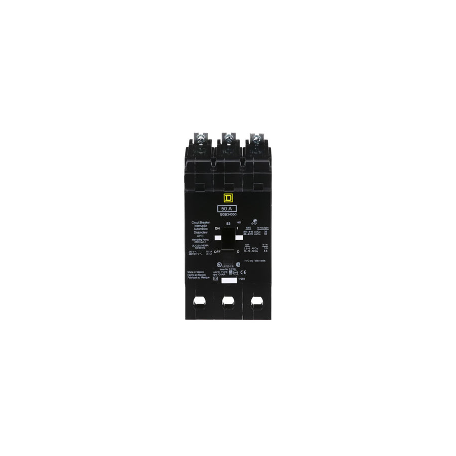 Interruptor Automático Atornillable Schneider Electric EGB34050, Marco E, 3 Polos, 50A, 480-277V, 35/65kA - imagen 2