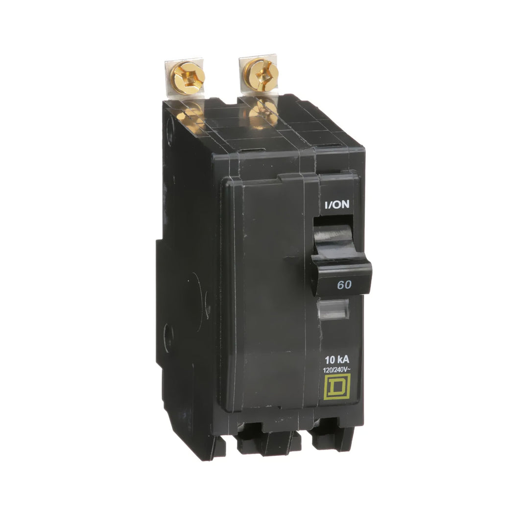 Interruptor Termomagnético Schneider Electric QOB260, 2 Polos, 60A, Atornillable, 10kA