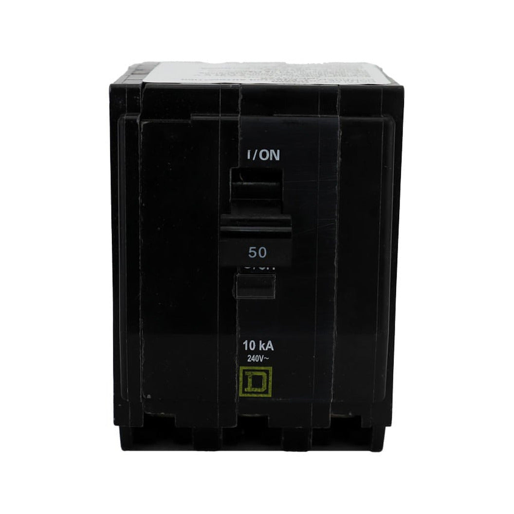 Interruptor Termomagnético Schneider Electric Square D QO 3 Polos 50A 10kA 120/240V Enchufable QO350