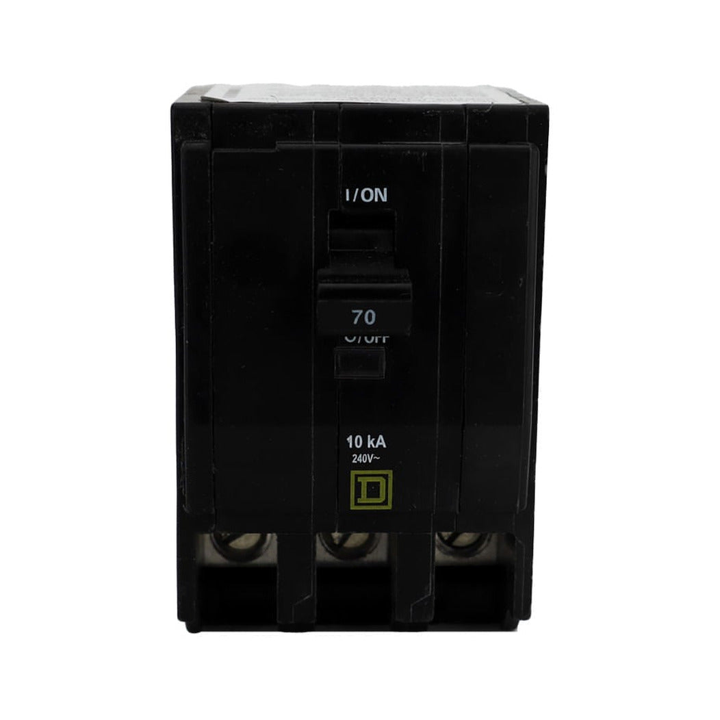 Interruptor Termomagnético Schneider Electric Square D QO 3 Polos 70A 10kA 120/240V Enchufable QO370
