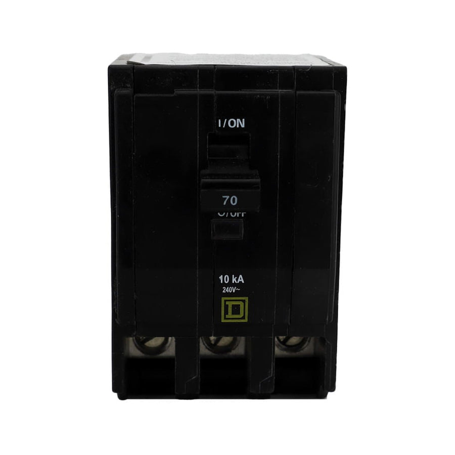 Interruptor Termomagnético Schneider Electric Square D QO 3 Polos 70A 10kA 120/240V Enchufable QO370