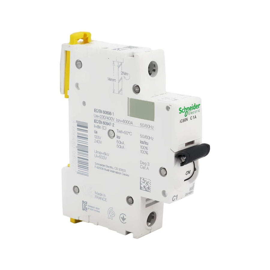 Interruptor Termomagnético Schneider Electric Acti9 iC60N 1A Curva C - imagen 3