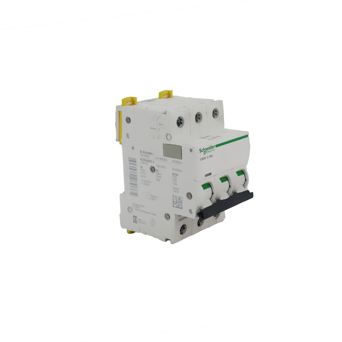 Interruptor Termomagnético IC60N 3X20A - CURVA - imagen 3