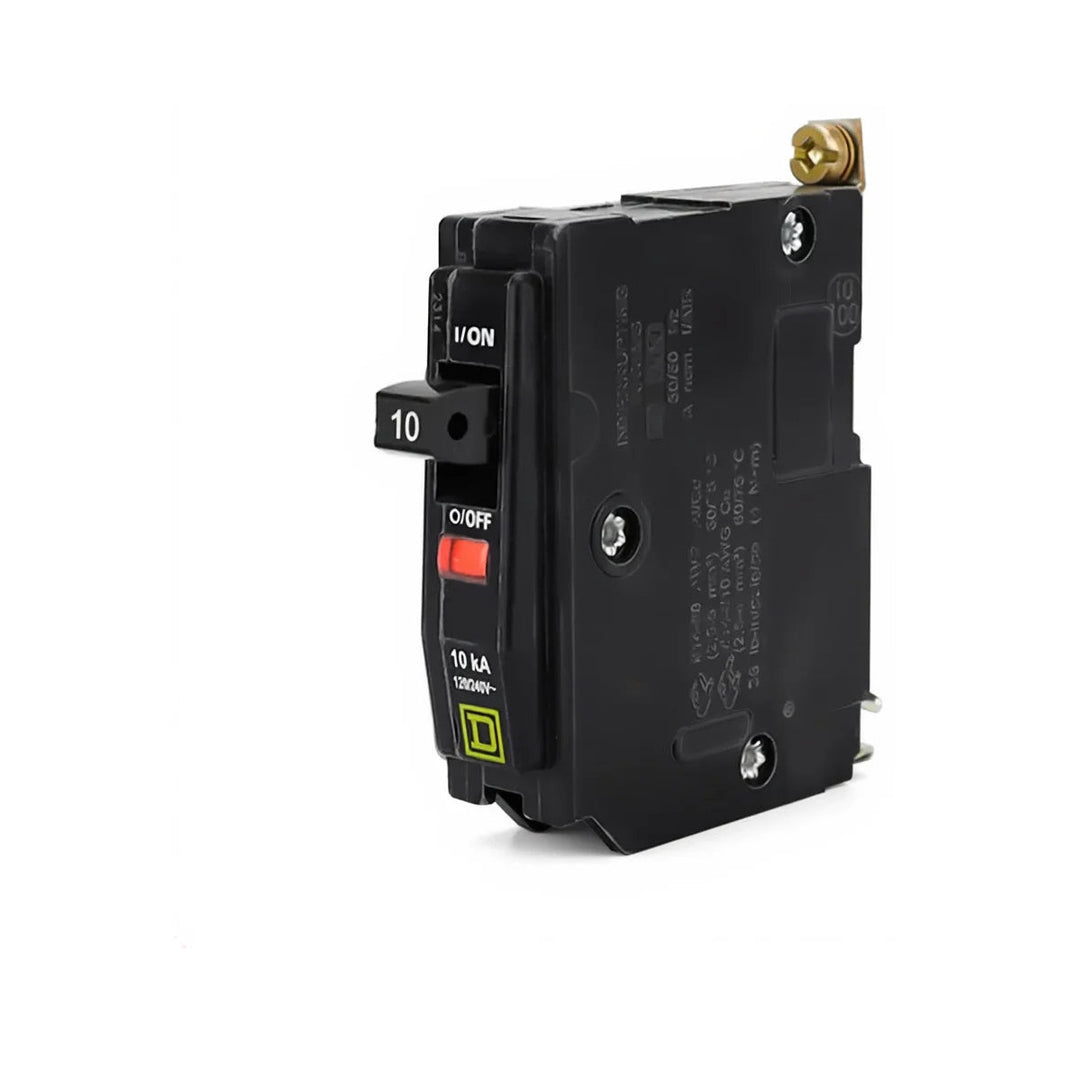 Interruptor Termomagnético Schneider Electric QOB, 1 Polo, 10A, Atornillable