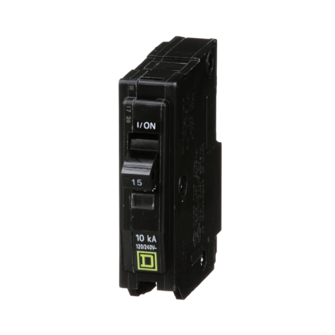 Interruptor Termomagnético Square D QO115, 1 Polo, 15A, 120/240V, Enchufable, 10kA