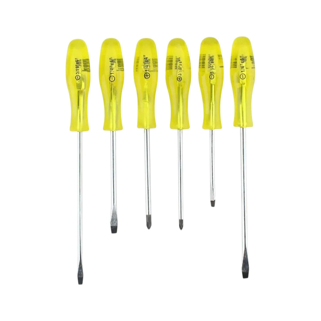 Juego de 6 Desarmadores Keer, Puntas Magnetizadas, Mango Transparente
