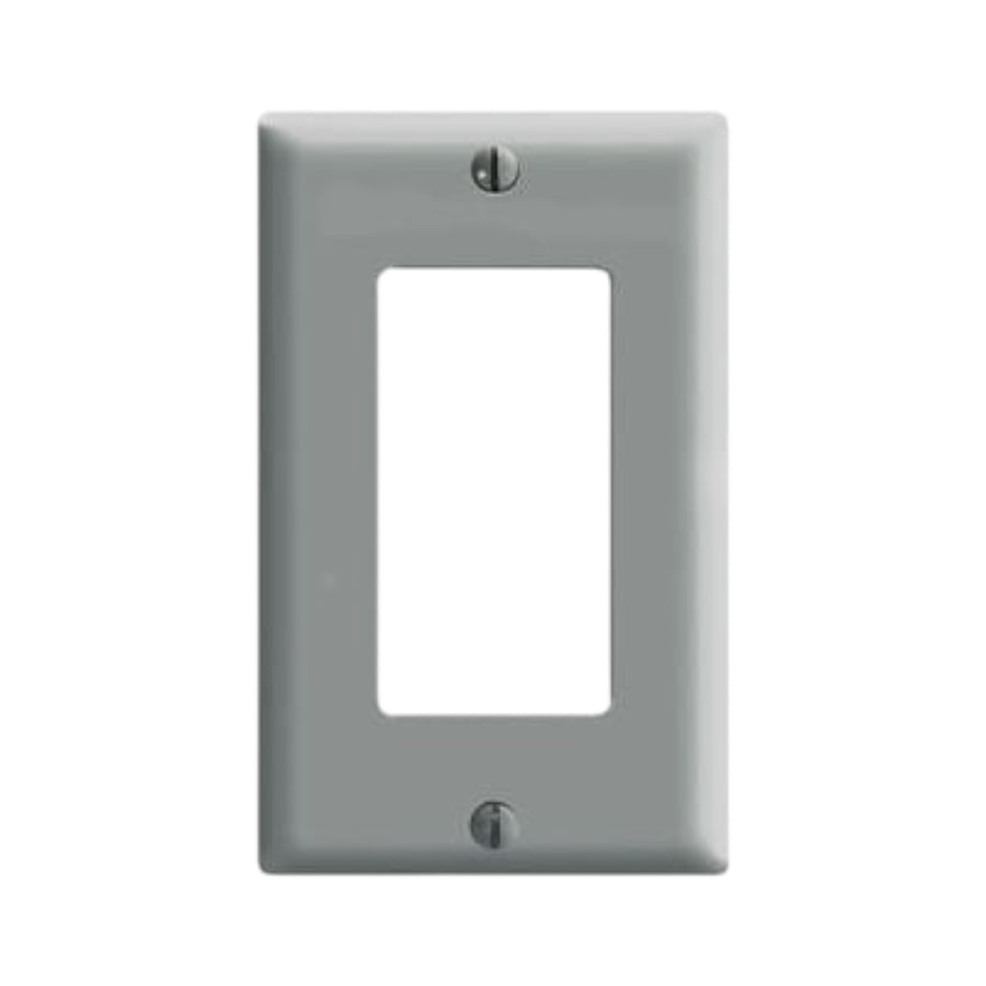 Placa de Urea Leviton Decora, 1 Unidad, Color Gris