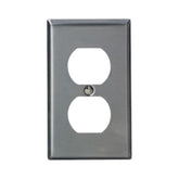 Placa de Acero Inoxidable Leviton, 1 Unidad, para Contacto Dúplex Estándar