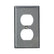 Placa de Acero Inoxidable Leviton, 1 Unidad, para Contacto Dúplex Estándar