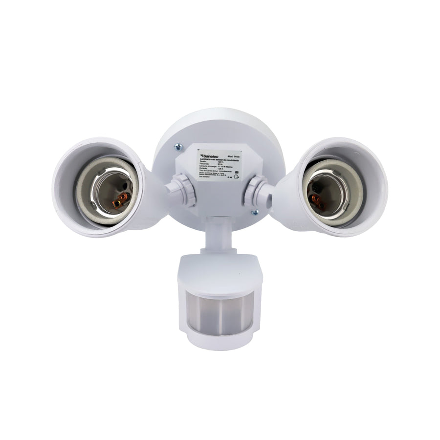 Portalámparas Doble Sanelec con Sensor de Movimiento 180°, Uso Exterior 127V E27, | SE300508   - imagen 2