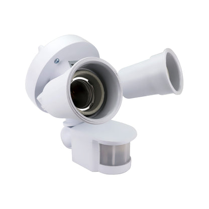 Portalámparas Doble Sanelec con Sensor de Movimiento 180°, Uso Exterior 127V E27, | SE300508   - imagen 3