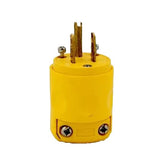 Clavija Recta Leviton de PVC, 15A, 125V, Alta Visibilidad, Amarilla