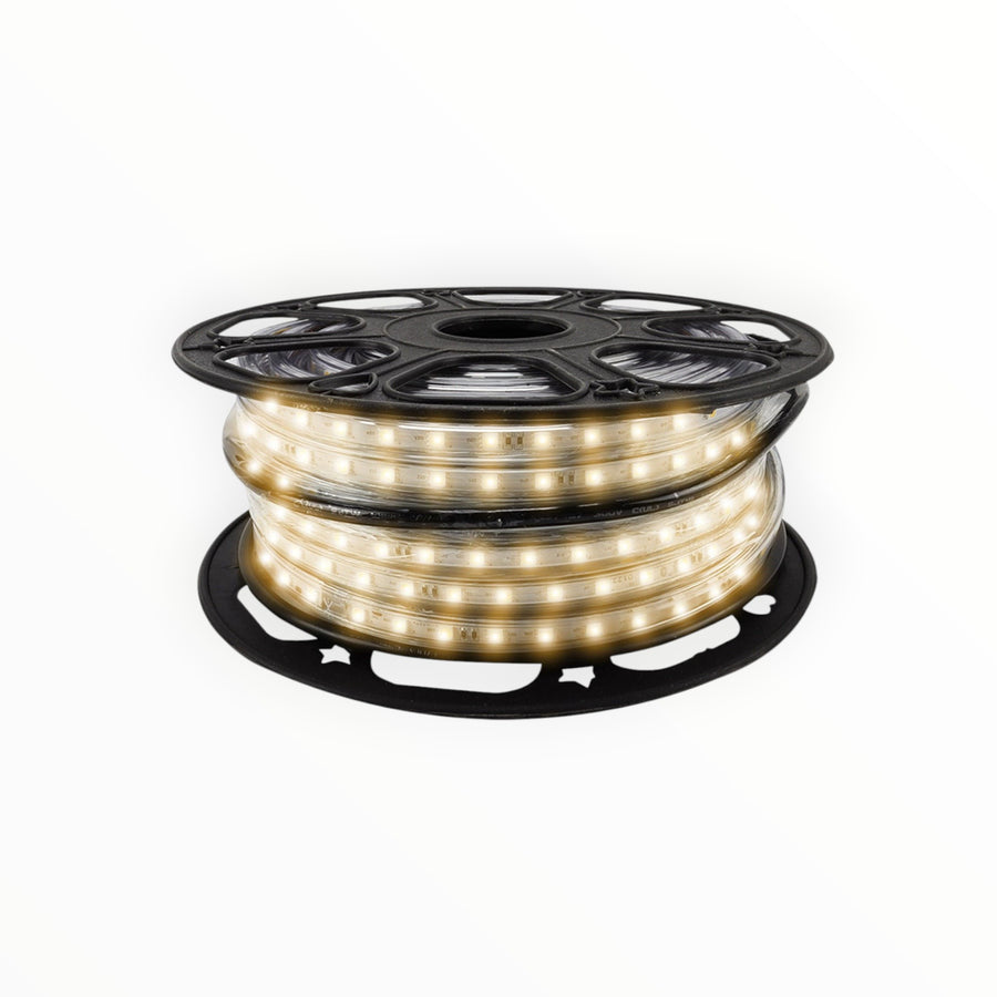Manguera LED Flexible de Alta Potencia TLapps 5050, 25 Metros, Luz Cálida, Exterior, IP65