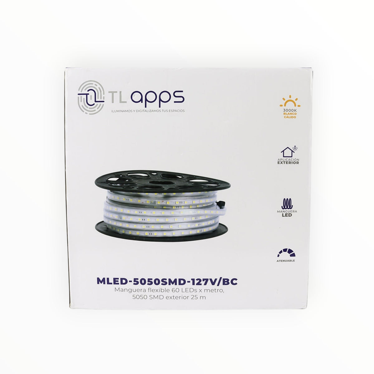 Manguera LED Flexible de Alta Potencia TLapps 5050, 25 Metros, Luz Cálida, Exterior, IP65 - imagen 7
