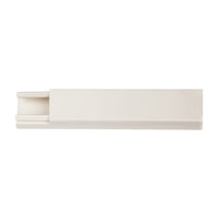 Minicanaleta Adhesiva Argos de PVC 40x17 mm, con Tapa y 2 Vías, Blanca (Tramo 2 m)