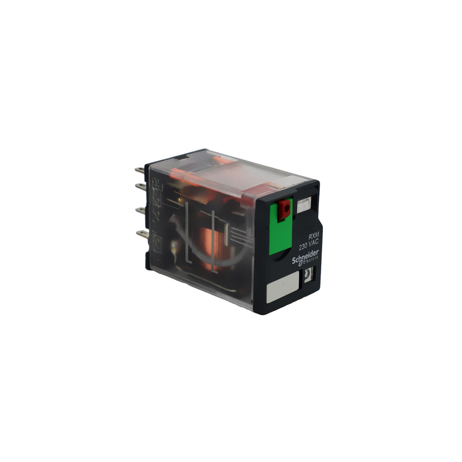 Relevador de Miniatura Enchufable Schneider Electric RXM Harmony, 2 Contactos, 12A, 230V con LED.