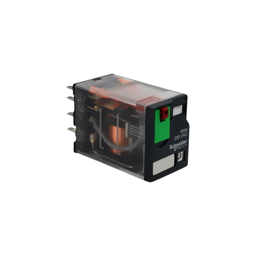 Relevador de Miniatura Enchufable Schneider Electric RXM Harmony, 2 Contactos, 12A, 230V con LED.