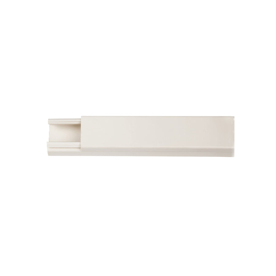 Minicanaleta Adhesiva Argos de PVC 40x17 mm, con Tapa y 2 Vías, Blanca (Tramo 2 m)