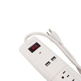 Multicontacto Sanelec con 6 Contactos y 2 Puertos USB, Supresor de Picos 450J, | SE313560 - imagen 3