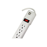 Multicontacto Sanelec con 6 Contactos, 2 Puertos USB y Supresor de Picos 450J, | SE313546 - imagen 4