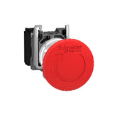 Pulsador de Paro de Emergencia Schneider Electric Harmony XB4BS8442, 40 mm, Rojo, 1 NC, con Giro para Liberar