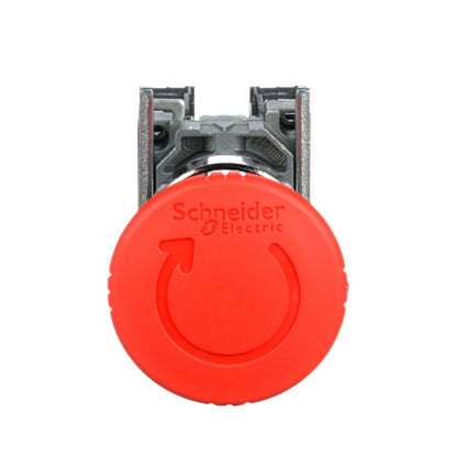 Pulsador de Paro de Emergencia Schneider Electric Harmony XB4BS8445, 40 mm, Rojo, 1 NA + 1 NC, con Giro para Liberar, vista 4
