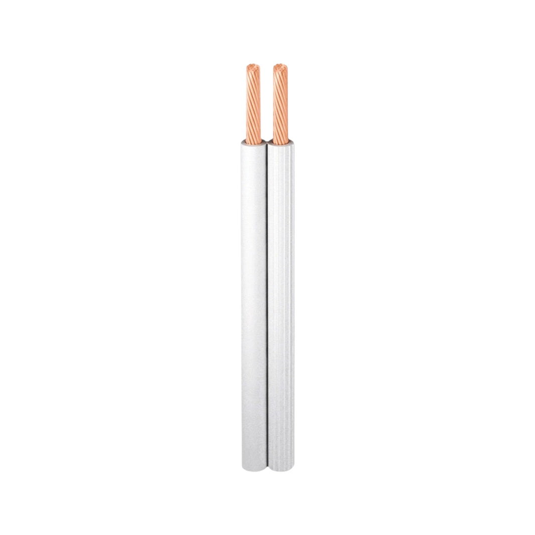 Cable dúplex flexible Argos SPT 14 AWG blanco con conductores de cobre expuestos para instalaciones eléctricas ligeras