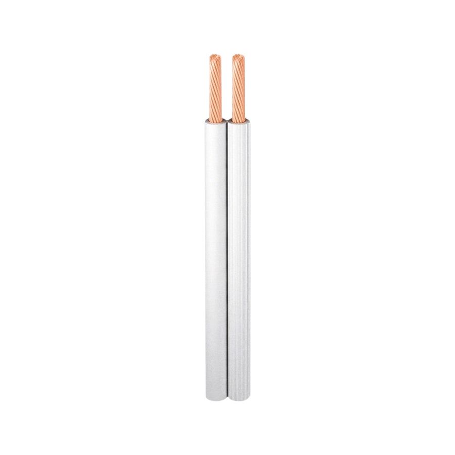 Cable dúplex flexible Argos SPT 14 AWG blanco con conductores de cobre expuestos para instalaciones eléctricas ligeras