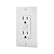 Contacto dúplex GFCI blanco Leviton con placa Decora, ideal para seguridad eléctrica en áreas húmedas de PEFSA