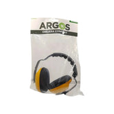 Orejeras de seguridad Argos Confort amarillas con 25dB de reducción de ruido en su empaque original de PEFSA