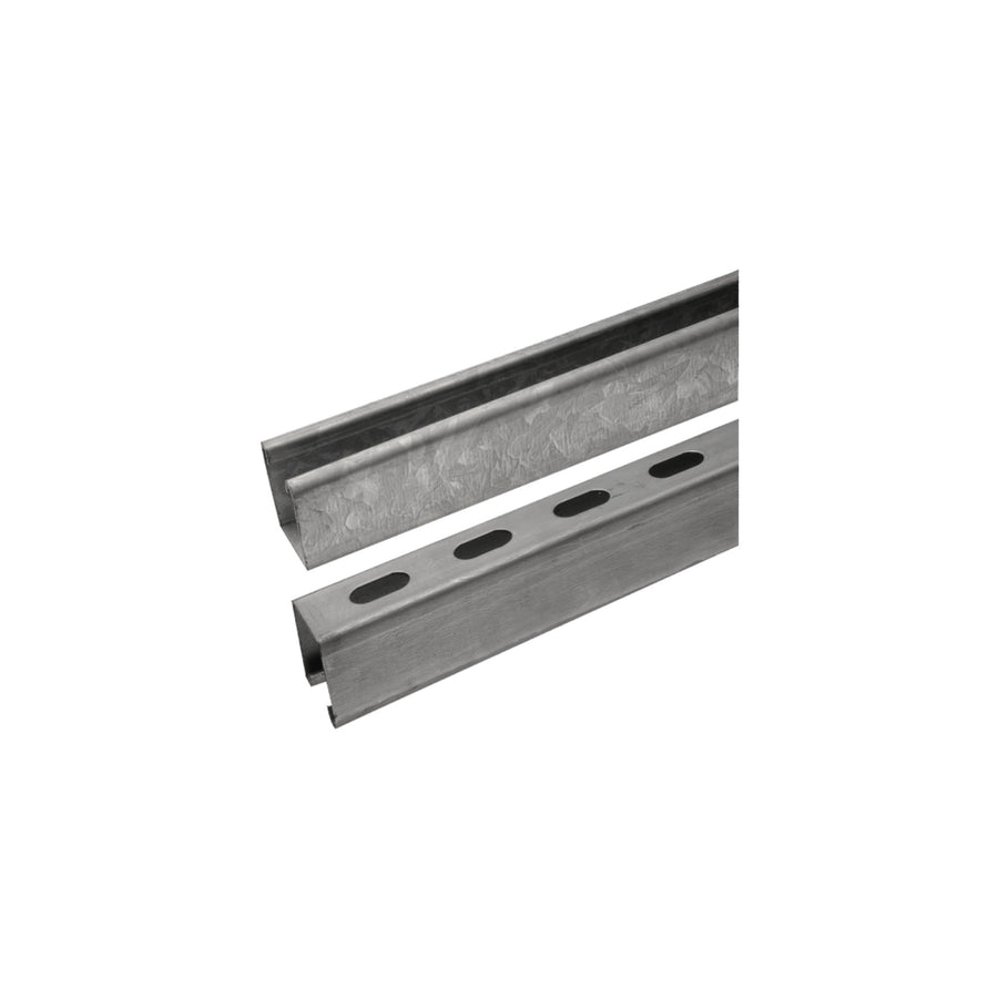 Perfil Unicanal sólido y perforado de acero galvanizado Argos de 41x21mm para soportería industrial en PEFSA