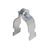 Abrazadera unicanal pre-ensamblada Crouse-Hinds de 1 pulgada en acero galvanizado para fijación de tubería conduit.