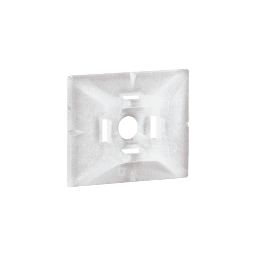 Base autoadherible Leviton de nylon para cinchos de 4.6 mm, ideal para organización de cables en PEFSA | Productos Eléctricos y Ferreteros