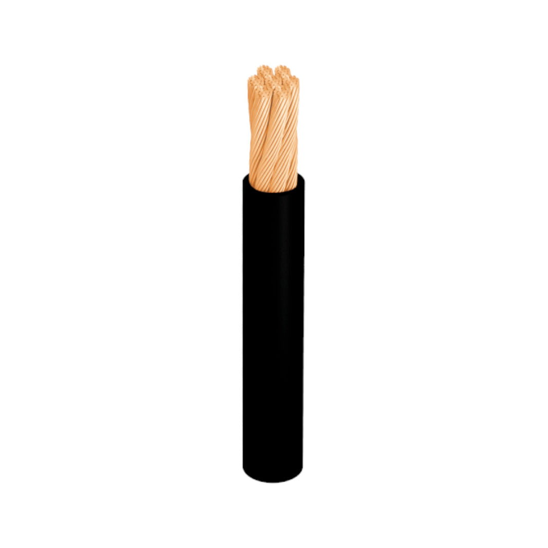 Cable portaelectrodo flexible Argos calibre 6 AWG con cubierta negra de caucho EPDM y conductor de cobre puro de PEFSA