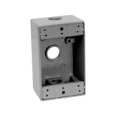 Caja rectangular de aluminio PEFSA | Productos Eléctricos y Ferreteros Crouse Hinds de 1 gang con 3 salidas de 1/2 pulg
