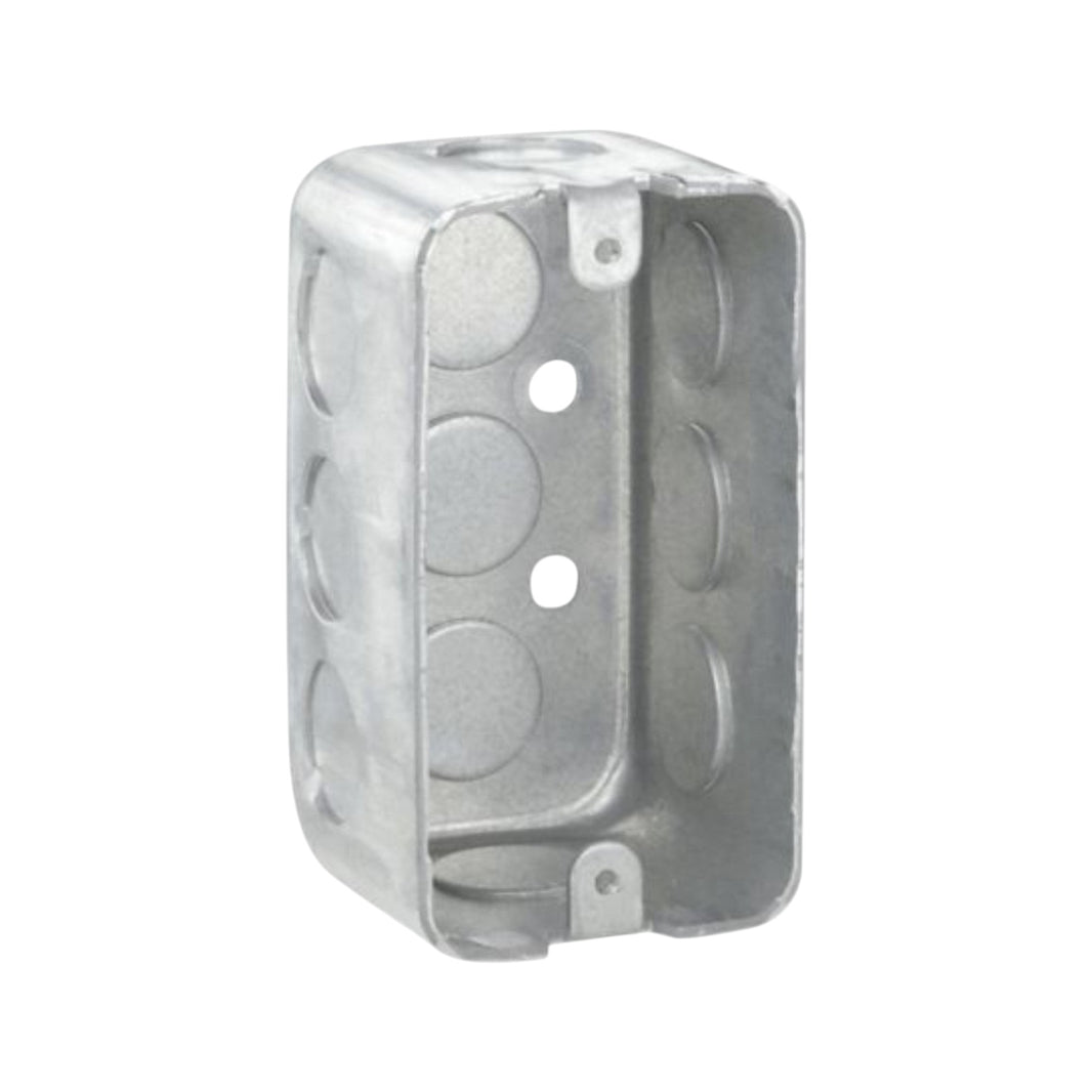 Caja chalupa de acero galvanizado Crouse Hinds con esquinas redondeadas y knockouts de 1/2 pulgada de PEFSA