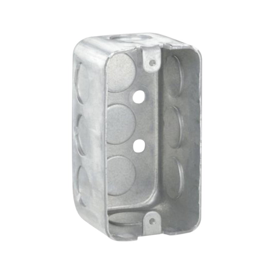 Caja chalupa de acero galvanizado Crouse Hinds con esquinas redondeadas y knockouts de 1/2 pulgada de PEFSA