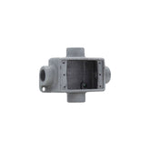 Caja condulet rectangular PEFSA Crouse-Hinds Domex FSX de aluminio con dos entradas roscadas de 3/4 pulgada