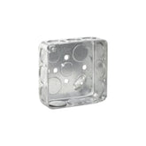 Caja cuadrada embutida de acero galvanizado Crouse-Hinds de 4x4 pulgadas con knockouts en PEFSA | Productos Eléctricos y Ferreteros