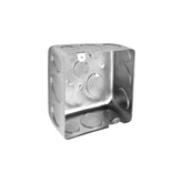 Caja metálica cuadrada pesada Argos de acero galvanizado 4x4 con entradas combinadas de 1/2 y 3/4 en PEFSA