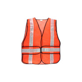 Chaleco de seguridad PEFSA | Productos Eléctricos y Ferreteros de malla naranja con cintas reflejantes, unitalla.