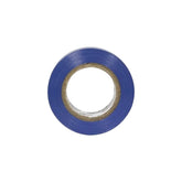 Rollo de cinta de aislar azul Sanelec de 19 mm, fabricada en PVC flexible para instalaciones eléctricas seguras.