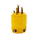 Clavija recta Leviton de PVC amarillo de alta visibilidad, 15A 125V, disponible en PEFSA | Productos Eléctricos y Ferreteros