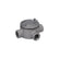 Cuerpo de condulet PEFSA | Productos Eléctricos y Ferreteros tipo GUAT de 1 1/2 pulg en hierro Feraloy gris