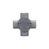 Condulet a prueba de explosión PEFSA | Productos Eléctricos y Ferreteros tipo X de 1/2 pulgada en aleación Feraloy gris
