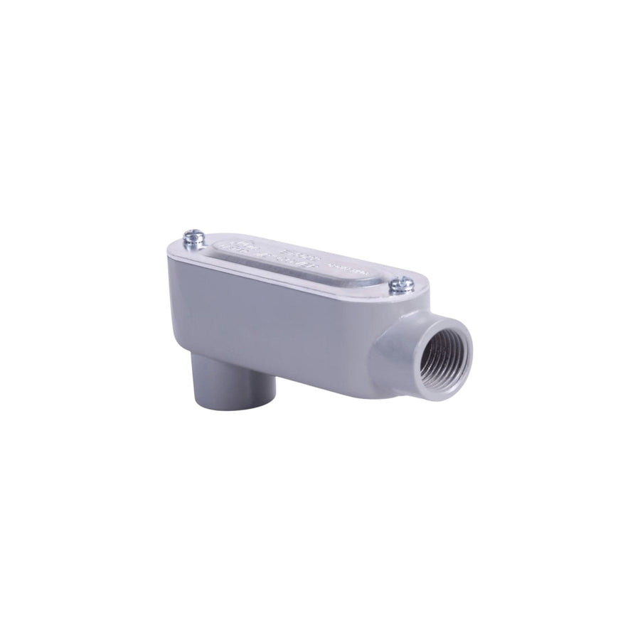 Cuerpo condulet tipo LB de 3/4 pulg Crouse-Hinds Serie 3 en aluminio gris para tubería conduit de PEFSA | Productos Eléctricos y Ferreteros