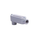 Cuerpo Condulet Crouse-Hinds Serie 3 tipo LB de 1 1/4 pulg en aluminio gris para instalaciones eléctricas PEFSA